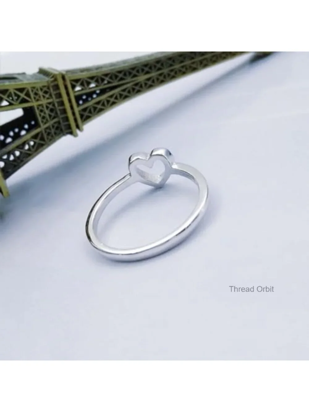Minimalist Heart Statement Ring for Women Wedding Engagement